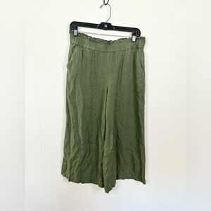 LOFT Olive Wide Leg Pants
